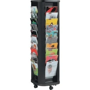 Abbildung von Paperflow Prospektständer Drehsäule HxBxT 148.5x44x44cm schwarz