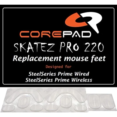 Abbildung von Corepad Skatez PRO 220 Ersatz Mausfüße kompatibel mit SteelSeries Prime Wired/SteelSeries Wireless/SteelSeries Prime+ Plus