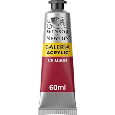 Abbildung von Winsor &amp; Newton 2120203 Galeria Acrylfarbe, hohe Pigmentierung, lichtecht, buttrige Konsistenz, 60 ml Tube Karmesin