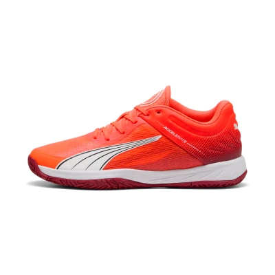 Abbildung von Puma Accelerate Turbo Handballschuh, Herren, Größe: 40.5, Glowing red/white/dark crimson/ black Textil/synthetik