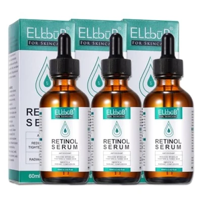 Abbildung von P Beauty 3x Retinol Serum Gesicht 60ml, Vegan Anti Aging Gesichtsserum gegen Falten, Unreinheiten, Akne Regenerierendes straffe Haut &amp; verfeinerte Poren Hyaluron Gesichtspflege
