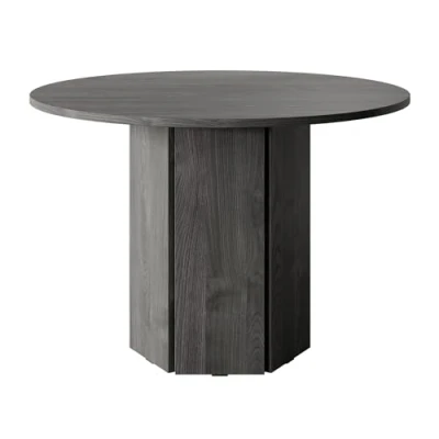 Abbildung von Selsey Esstisch Esszimmertisch Tisch Rund Durchmesser 104 cm Küchentisch Hexa Portland Esche Schwarz