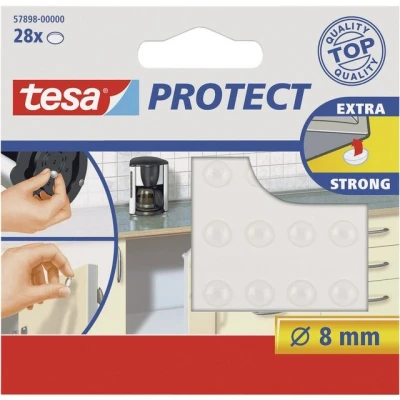 Abbildung von tesa Vibrationsdämpfer 57898 00000 00 Gerätefuß selbstklebend, rund Transparent 8 mm, (57898 00)
