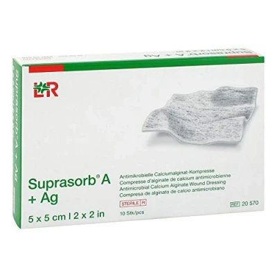 Abbildung von Suprasorb A+Ag Antimik.cal.alginat Kompr 10 St