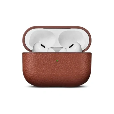 Abbildung von Woolnut Leder Hülle Case für AirPods Pro 2. Gen Cognac Braun