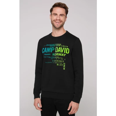 Abbildung von Camp David Herren Sweatshirt (DE/NL/SE/PL, Alphanumerisch, L, Regular, Black)