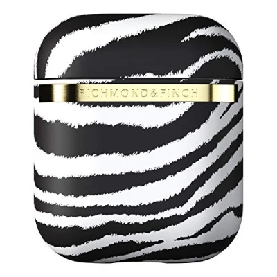 Abbildung von RICHMOND &amp; FINCH Airpods Hülle, Zebra Schutzhülle Kompatibles Kabelloses Bluetooth Ladegerät, wasserdicht, stoßfest, Kratzfeste für