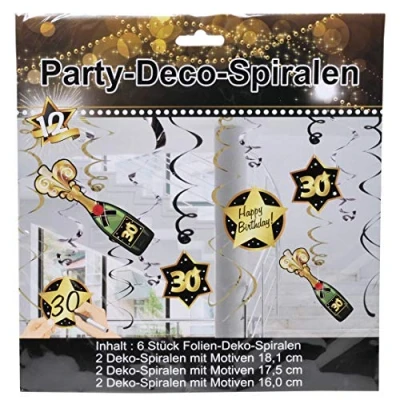 Abbildung von Udo Schmidt 13031 Party Spiralen 12 tlg. Zahl: 30