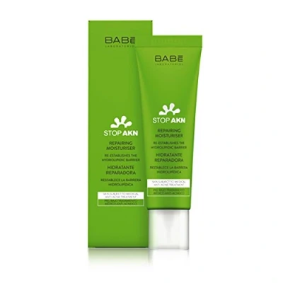 Abbildung von Laboratorios Babé Stop AKN Crema Facial Hidratante Reparadora 50 ml, Previene la Nueva Formación de Acné, con Manteca Murumuru, Complementario a Tratamiento Antiacneico