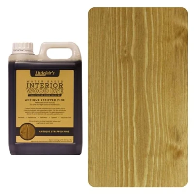 Abbildung von Littlefair&#039;s Holzlasur 2.5ltr Innen Holz Lasur Für Natürliche Holzmaserung Wasserbasierte Wood Stain Schnell Trocknend &amp; Umweltfreundlich Farbe: Antike, abisolierte Kiefer