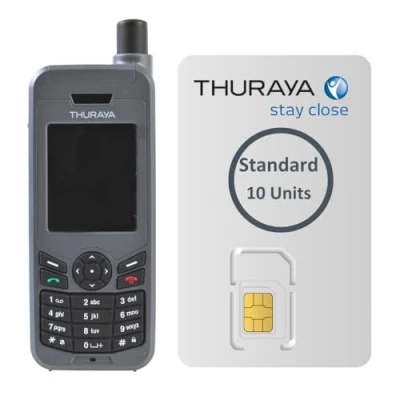 Abbildung von OSAT Thuraya XT LITE Satellitentelefon und Standard SIM Karte mit 10 Einheiten (6 Minuten)
