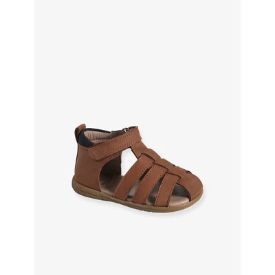 Abbildung von Vertbaudet Jungen Baby Lauflern Sandalen braun 22