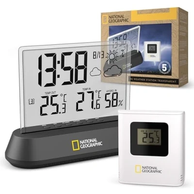 Abbildung von NATIONAL GEOGRAPHIC Funkwetterstation Transparent Wetterstation