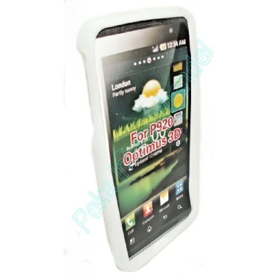 Abbildung von SILIKON COVER CASE TASCHE HANDY HÜLLE WEIß für LG P920 OPTIMUS 3D