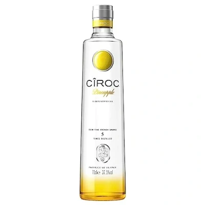 Abbildung von CîROC Pineapple Ultra Premium Wodka Erfrischender Ananasgeschmack für einen heißen Sommer Innovativ auf Traubenbasis destilliert in Südfrankreich 37,5% vol 700ml Einzelflasche