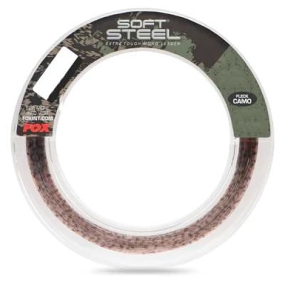 Abbildung von Fox Soft Steel Fleck Camo Leader 0.60mm/20.5kg (100m) Karper onderlijnmateriaal