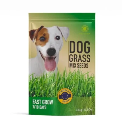 Abbildung von R&amp;R SHOP Grassamenmischung für Hunde, schnell wachsend einen glücklichen Hund, hochwertige europäische Samen (150 g)