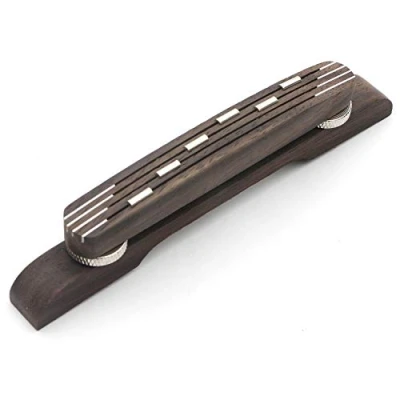 Abbildung von Unxuey höhenverstellbar Palisander Gitarrensteg, 6 Saiten, Archtop Jazz Gitarre schwimmender Steg