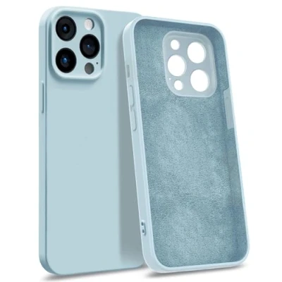 Abbildung von MyGadget Hülle für iPhone 15 Pro Max [ 4 Layer Struktur Schutzhülle ] Gummierte Handyhülle mit Soft Inlay &amp; Hardcase Cover außen Hell Blau
