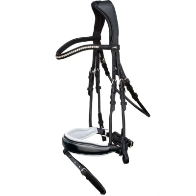 Abbildung von Schockemöhle Trense Premium sports Malibu Schwarz/Patent/Wihite/Silber XWarmblut