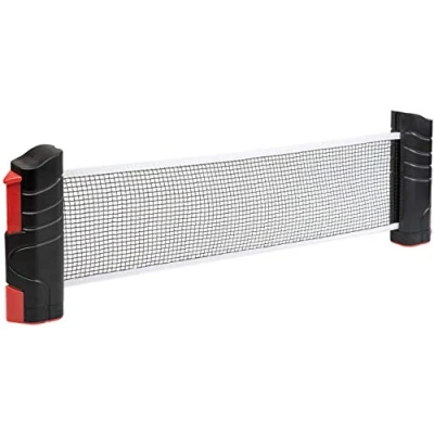 Abbildung von Idena Tischtennisnetz 40461 Tischtennis Netz, ausziehbar bis zu 176 cm, tragbar, Schwarz, Fixierung durch Festklemmen an der Tischplatte, für Tischplatten 5,2 cm Dicke