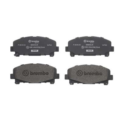 Abbildung von BREMBO P 28 043X Bremsbelagsatz mit akustischer Verschleißwarnung ohne Zubehör HONDA: Accord 8, 8 Kombi, 9 Limousine