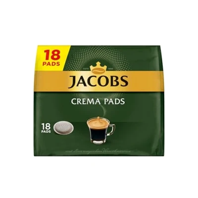 Abbildung von Jacobs Pads Crema, 90 Senseo kompatible Kaffeepads UTZ zertifiziert, 5er Pack, 5 x 18 Getränke