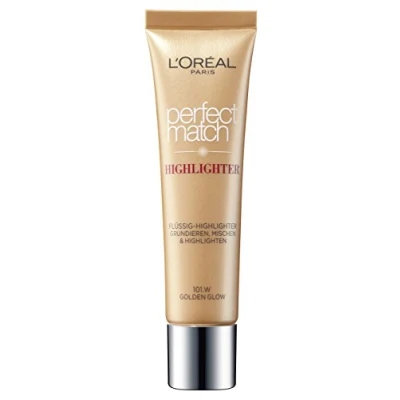 Abbildung von 2St. L&#039;Oreal Paris Flüssig Highlighter Make Up Foundation Perfect Match 101.W Golden Glow, (2x30ml)