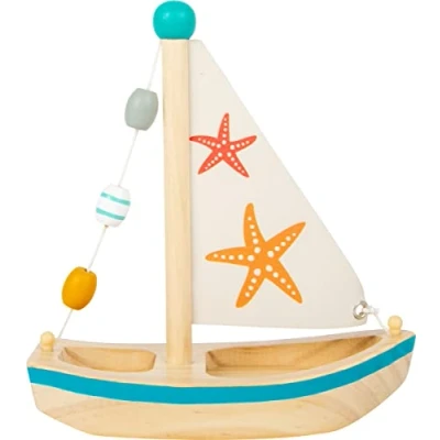 Abbildung von Kleine Fußbadspielzeug Holzsegelboot Zeester