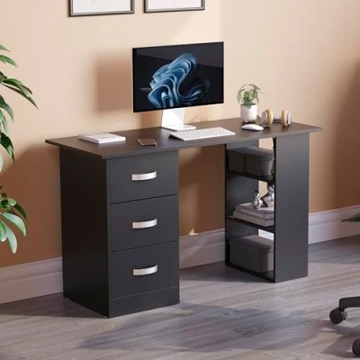 Abbildung von Vida Designs 3331084 Computertische, MDF und Spanplatten, Schwarz, Standard