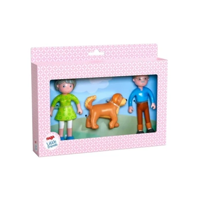 Abbildung von HABA 306147 Little Friends Spielset Großeltern, Biegepuppen &amp; Tiere ab 3 Jahren, Bunt