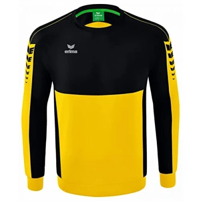 Abbildung von Erima SIX Wings Sweatshirt, Herren, Größe: Small, Gelbschwarz