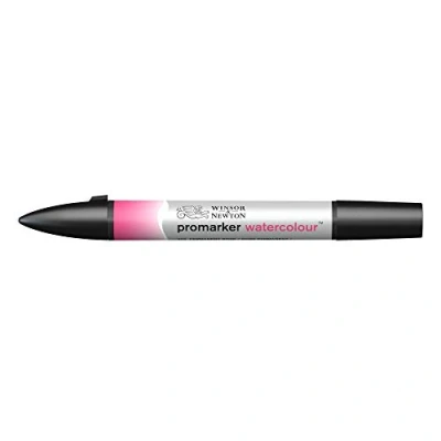 Abbildung von Winsor &amp; Newton 0201502 Aquarellmarker 2 Spitzen, Pinsel und feiner Spitze, lichtecht, hochpigmentierte Aquarellfarben für Kalligrafie, Zeichnungen Permanentrosa