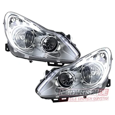 Abbildung von Johns, Scheinwerfer Satz passend für Opel Corsa D 07/06 12/10 Set li+re. Chrom Rahmenfarbe