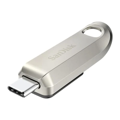 Abbildung von SanDisk Ultra Luxe USB Type C Laufwerk 512 GB (USB Flash Laufwerk, 3.2 Gen 1, Metalldesign, 400 MB/s Lesen, Schlüsselbundöse) Silber