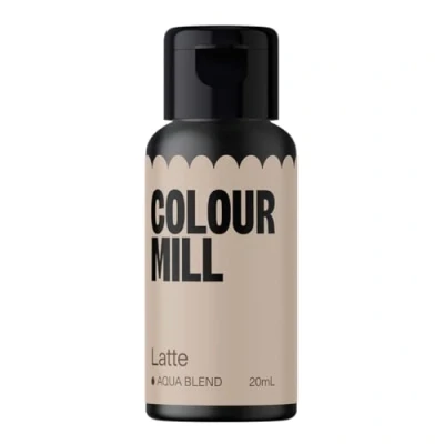 Abbildung von Colour Mill Aqua Blend Latte Lebensmittelfarbe auf Wasserbasis Lebensmittel Farbe Sehr Intensiv, Hoch Konzentriert, Vegan 20 ml