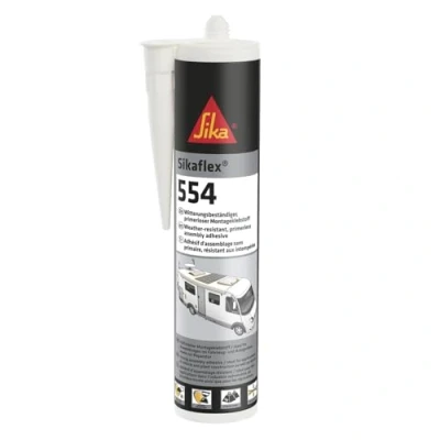 Abbildung von SIKA Montagekleber Sikaflex 554 Schwarz Ideal für große Bauelemente und hohe dynamische Belastungen Alterungs Witterungsbeständig 300 ml