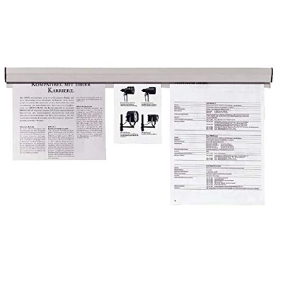 Abbildung von FRANKEN Papierklemmschiene, 118 x 4 cm, grau, Kunststoff, PKS118