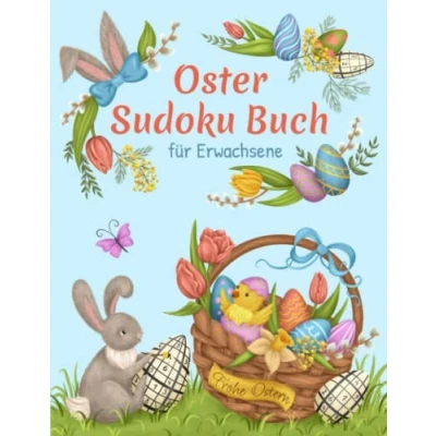 Abbildung von Frohe Ostern Sudoku Buch für Erwachsene: Oster Rätselbuch mit 180 Rätseln von Leicht Schwer (Oster Rätselbücher)