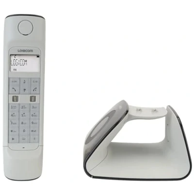 Abbildung von Logicom Retro 2 DECT Schnurloses Telefon mit Anrufbeantworter Weiß