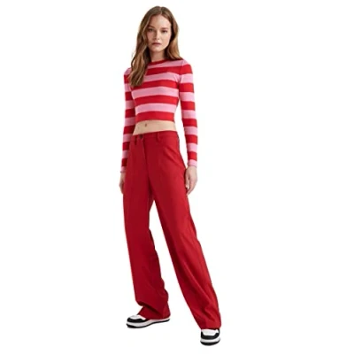 Abbildung von DeFacto Damen W9757az Casual Pants, Rot, 38 EU