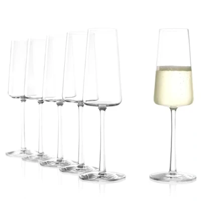 Abbildung von Stölzle Champagnerglas Power Champagnerkelche 240 ml I Schaumweingläser spülmaschinenfest, bleifreies Kristallglas, 6er Set