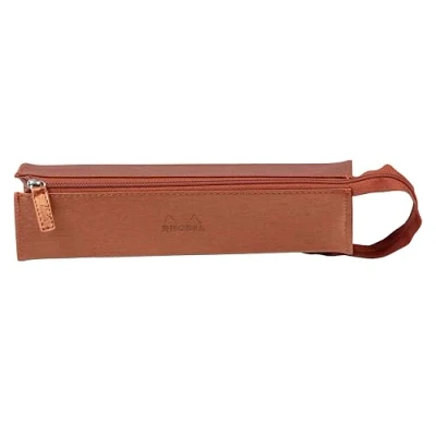 Abbildung von Rhodia 319039C Stabiles Schlampermäppchen / Hartschalenmäppchen rechteckig 23x5x5 cm, 1 Stück, Kupfer