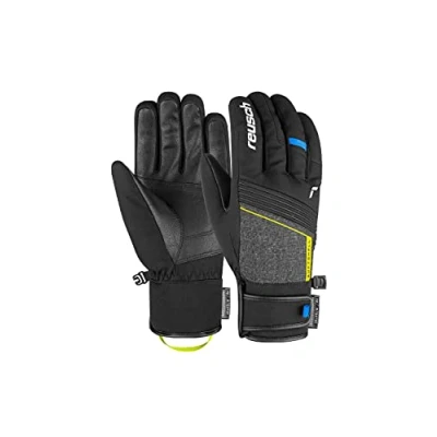Abbildung von Reusch LUCA Fingerhandschuh, Größe: 11, Black mel/saf.yell/b.blue