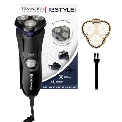 Abbildung von Remington Elektrorasierer R3002 R3 Style Series, Aufsätze: 1, integrierter Präzisionstrimmer, 3 Tage Bart Aufsatz, netzbetrieben, Dual Track Schneidesystem
