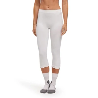 Abbildung von FALKE Damen Baselayer Hose Warm 3/4 W TI Funktionsmaterial schnelltrocknend 1 Stück, Weiß (White 2860) neu umweltfreundlich, L