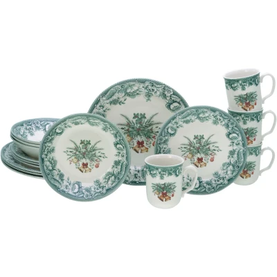 Abbildung von CreaTable, 16959, Serie Weihnachten, 16 teiliges Geschirrset, Kombiservice aus Steingut, spülmaschinen und mikrowellengeeignet, Qualitätsproduktion