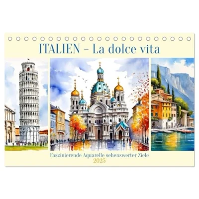 Abbildung von Italien La dolce vita (Tischkalender 2025 DIN A5 quer), CALVENDO Monatskalender