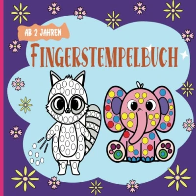 Abbildung von Fingerstempelbuch für Kinder ab 2 Jahren: Stempelbuch und Fingerfarben Bastelbuch Jungen Mädche