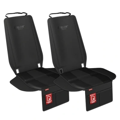 Abbildung von ATHLON TOOLS 2X Kindersitz Unterlage mit Seitenschutz Optimale Passform Isofix kompatibel Dick gepolstert für Kindersitze, Babyschalen und Sitzerhöhungen Patentiertes Design